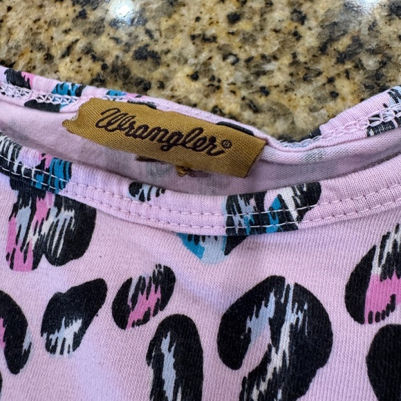 Wrangler Girls Leopard Print Purple Top Size XL - Picture 3 of 6
